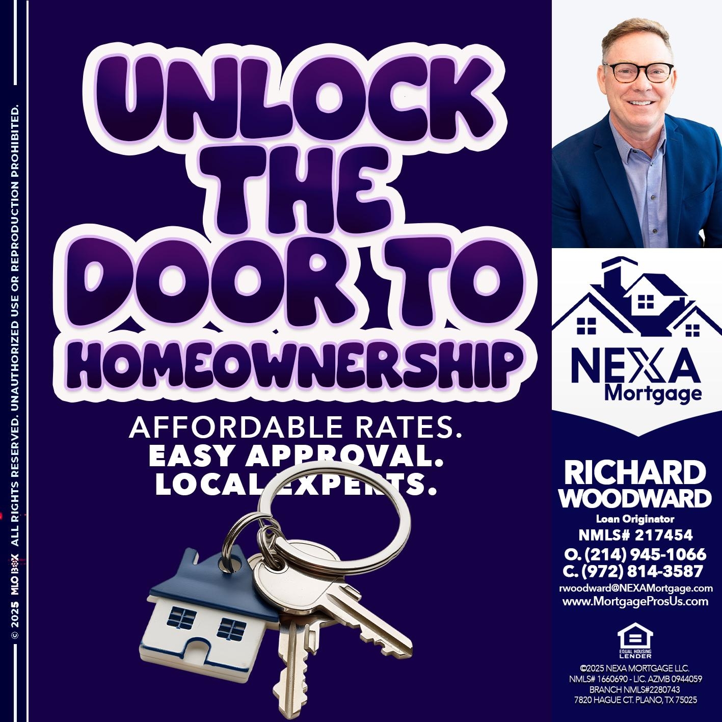 UNLOCK THE DOOR - Richard Woodward -Branch Manager