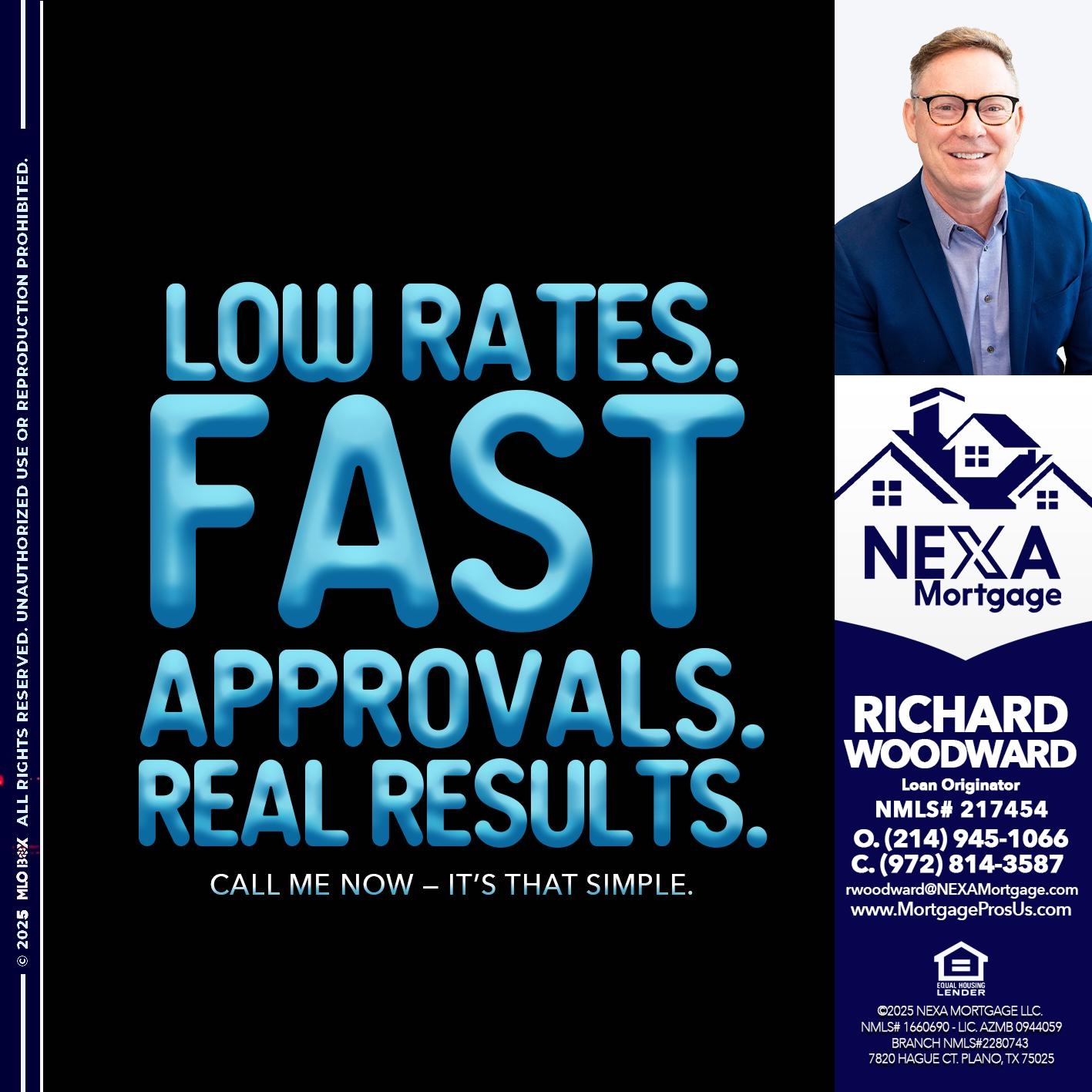 LOW RATES - Richard Woodward -Branch Manager