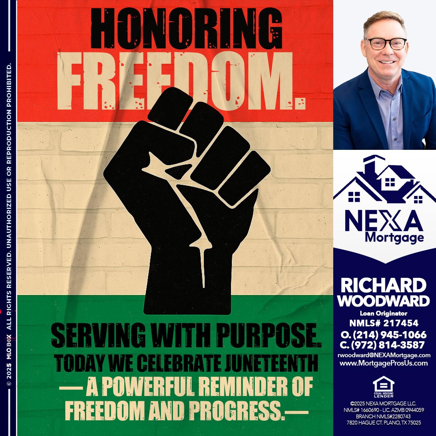HONORING FREEDOM - Richard Woodward -Branch Manager