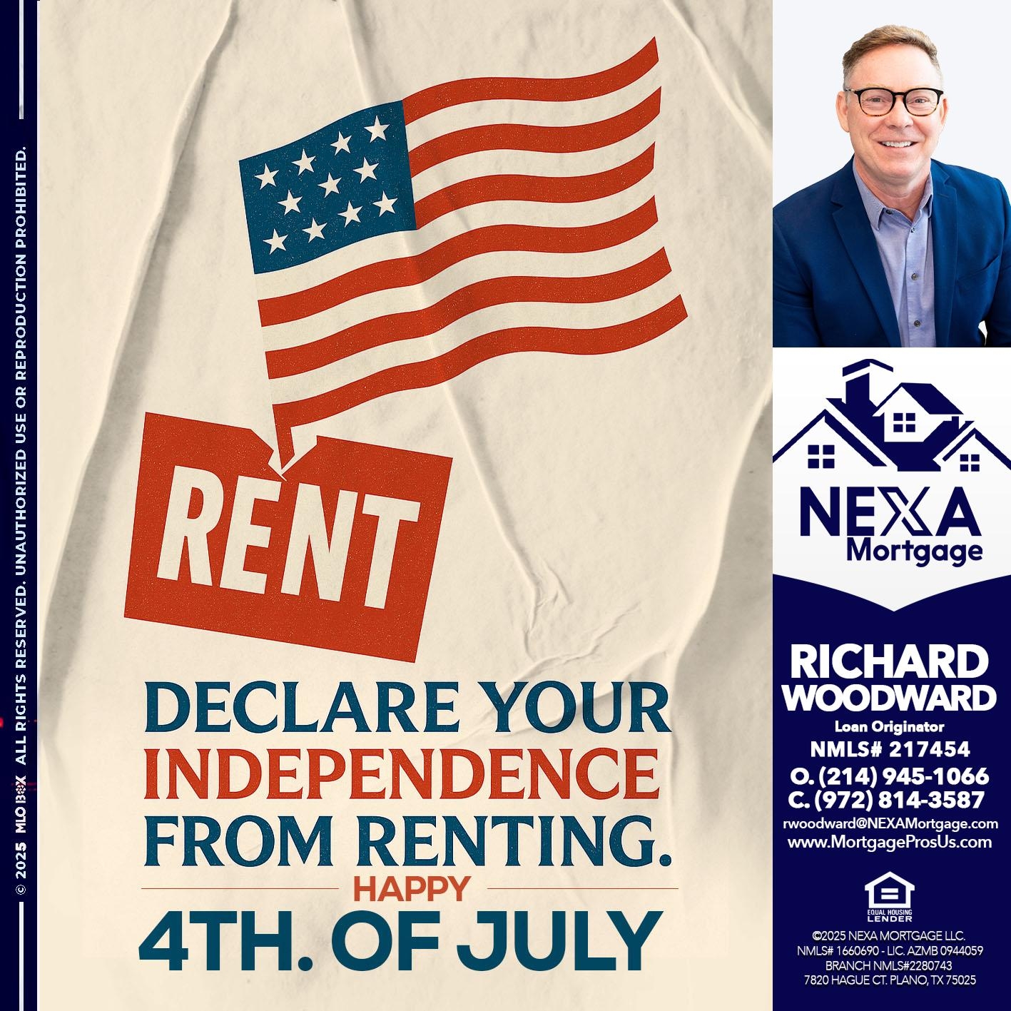 DECLARE YOUR INDEPENDENCE - Richard Woodward -Branch Manager