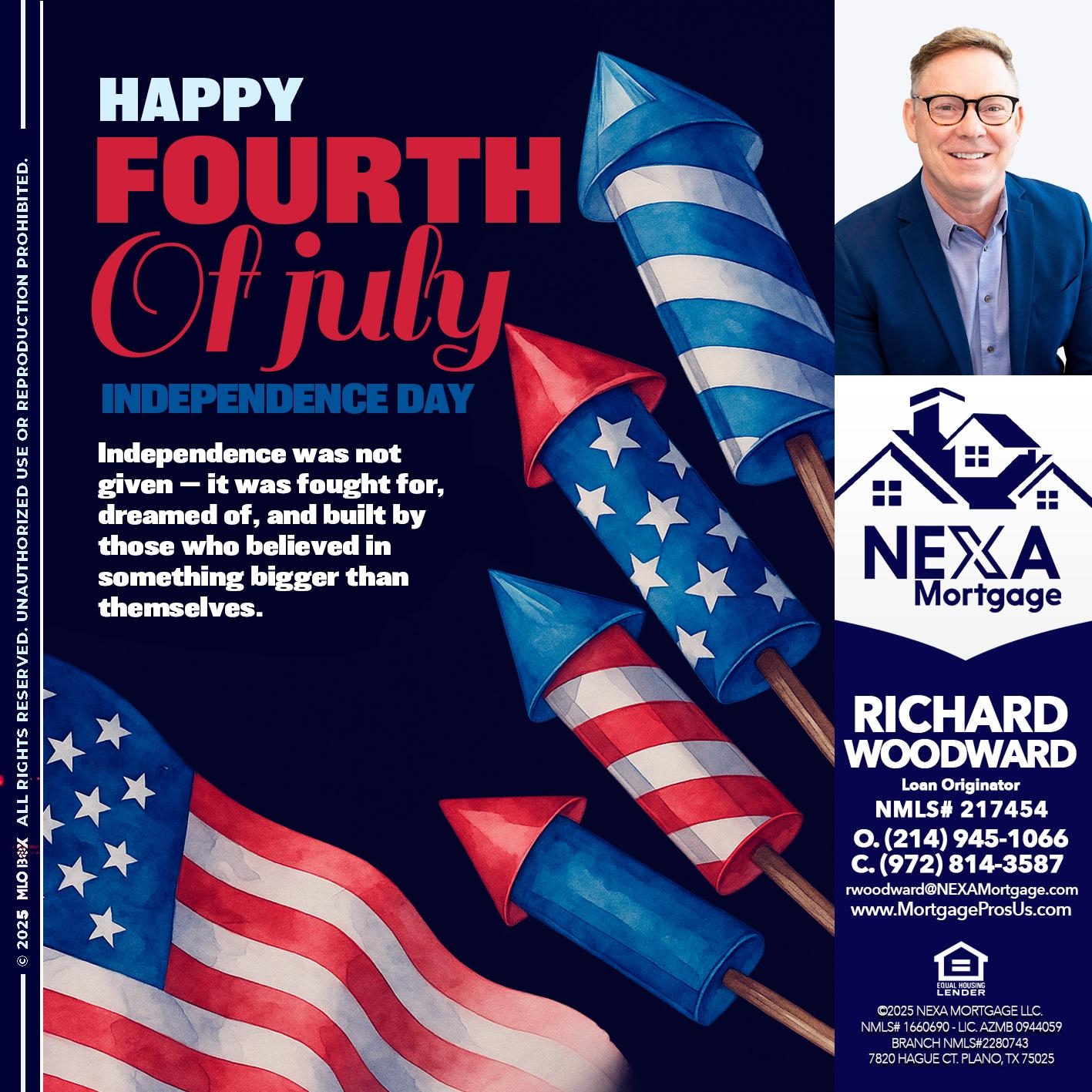 HAPPY FOURTH - Richard Woodward -Branch Manager