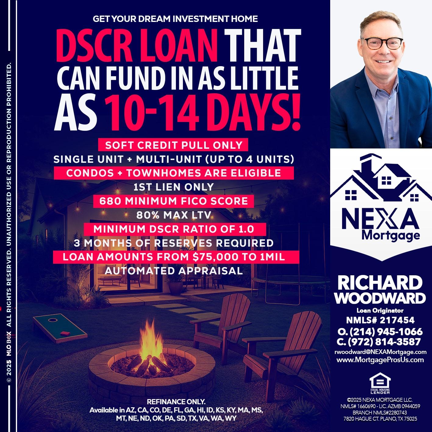 DSCR LOAN - Richard Woodward -Branch Manager