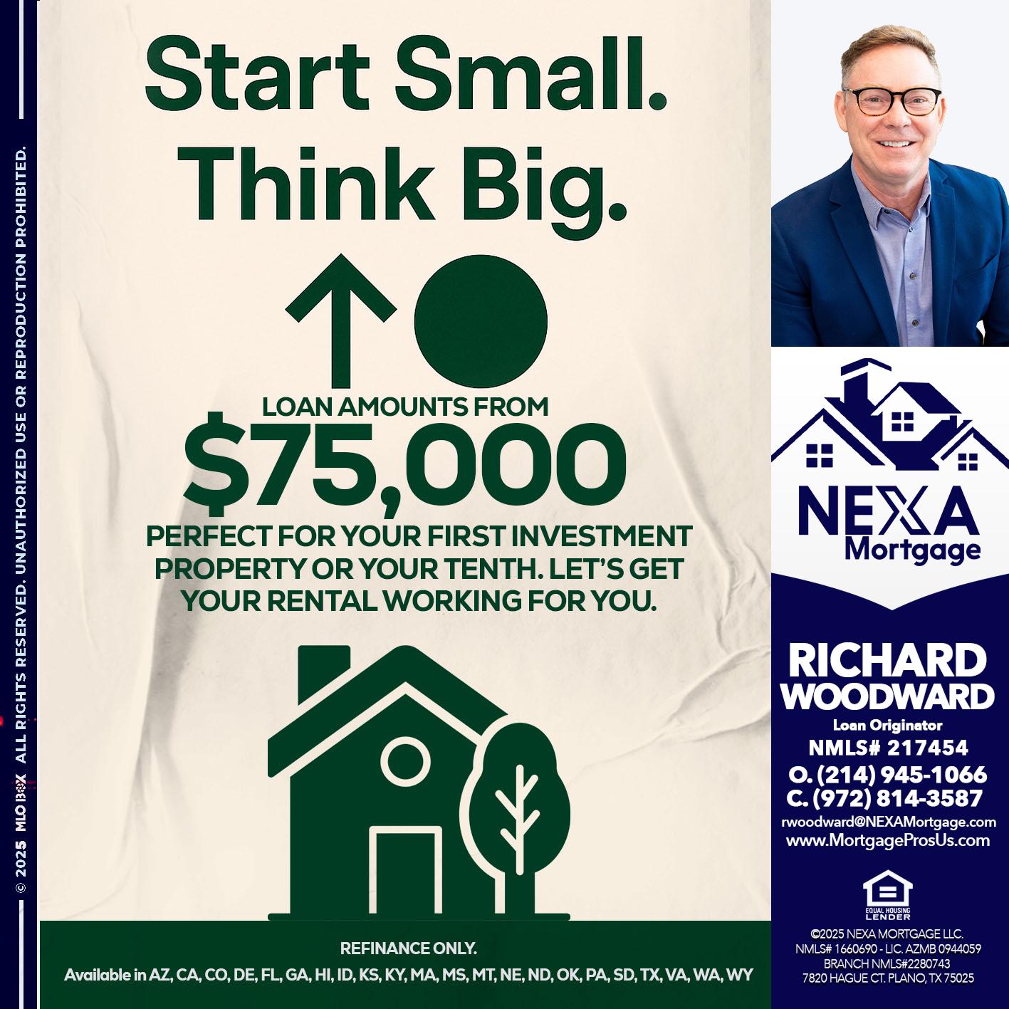 START SMALL - Richard Woodward -Branch Manager