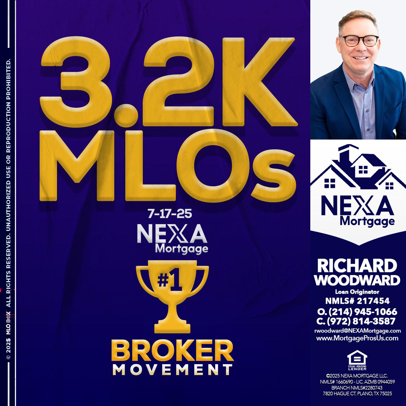 3.2K MLOs - Richard Woodward -Branch Manager