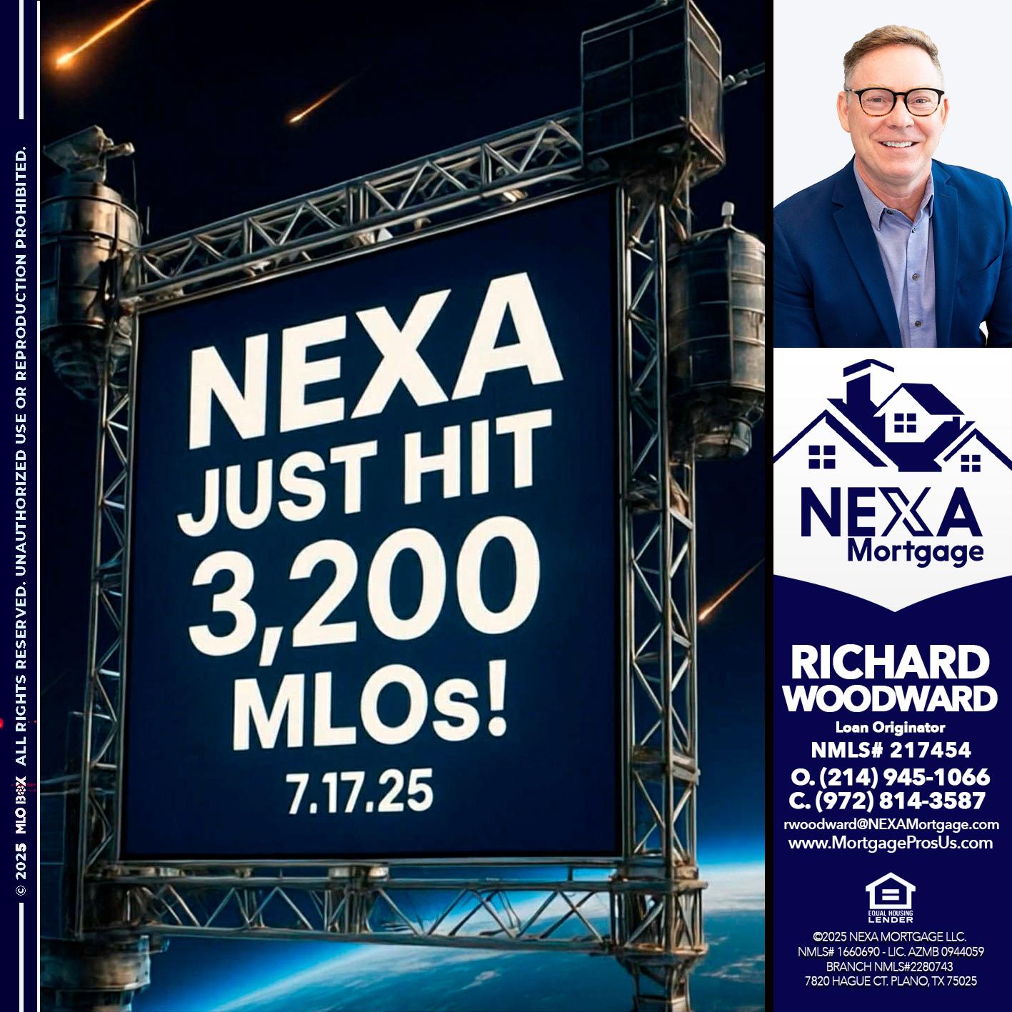 NEXA JUST HIT 3,200 - Richard Woodward -Branch Manager