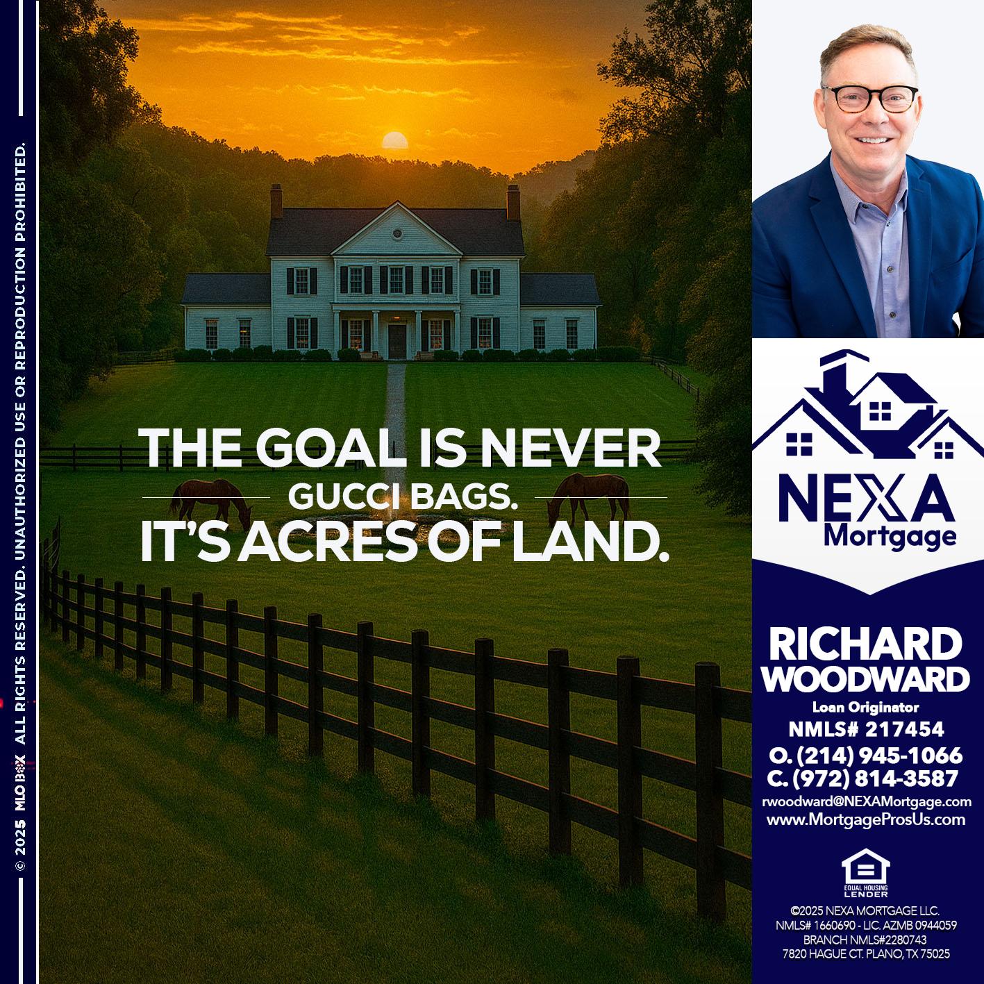 THE GOAL IS NEVER - Richard Woodward -Branch Manager