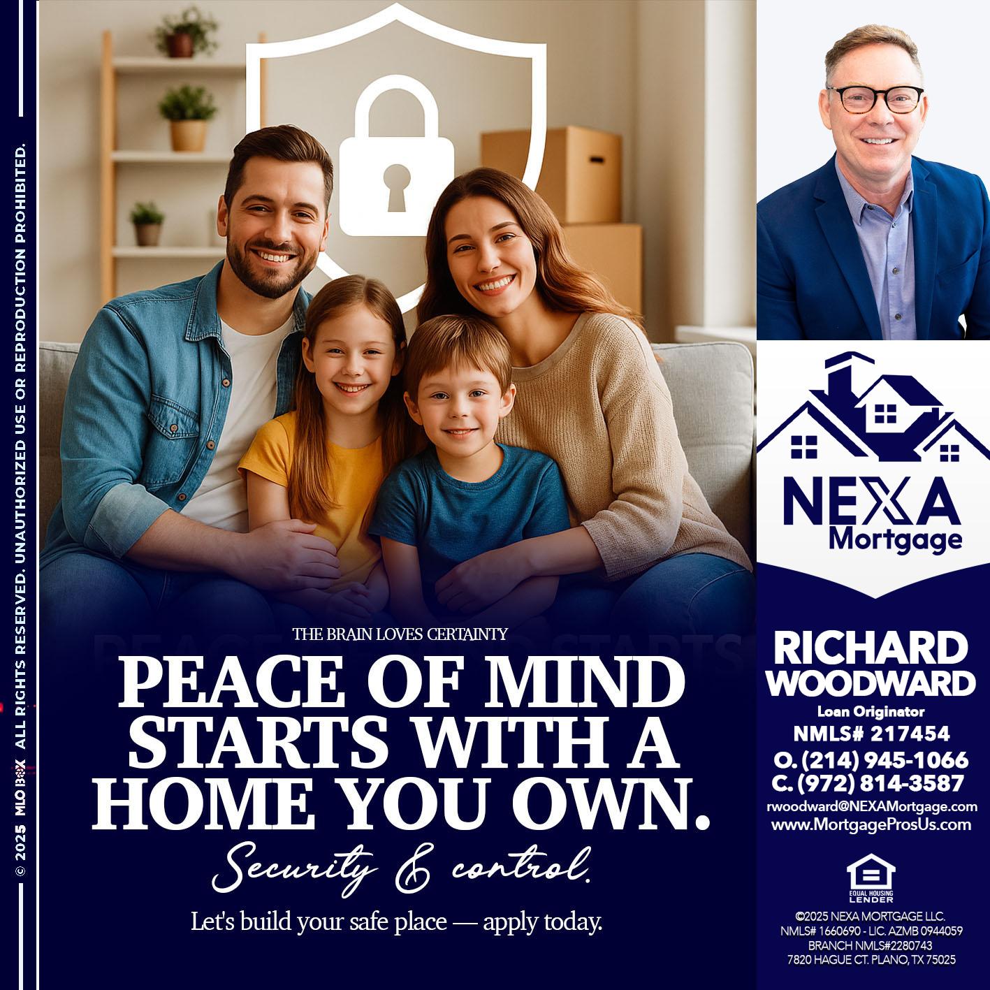 peace of mind - Richard Woodward -Branch Manager