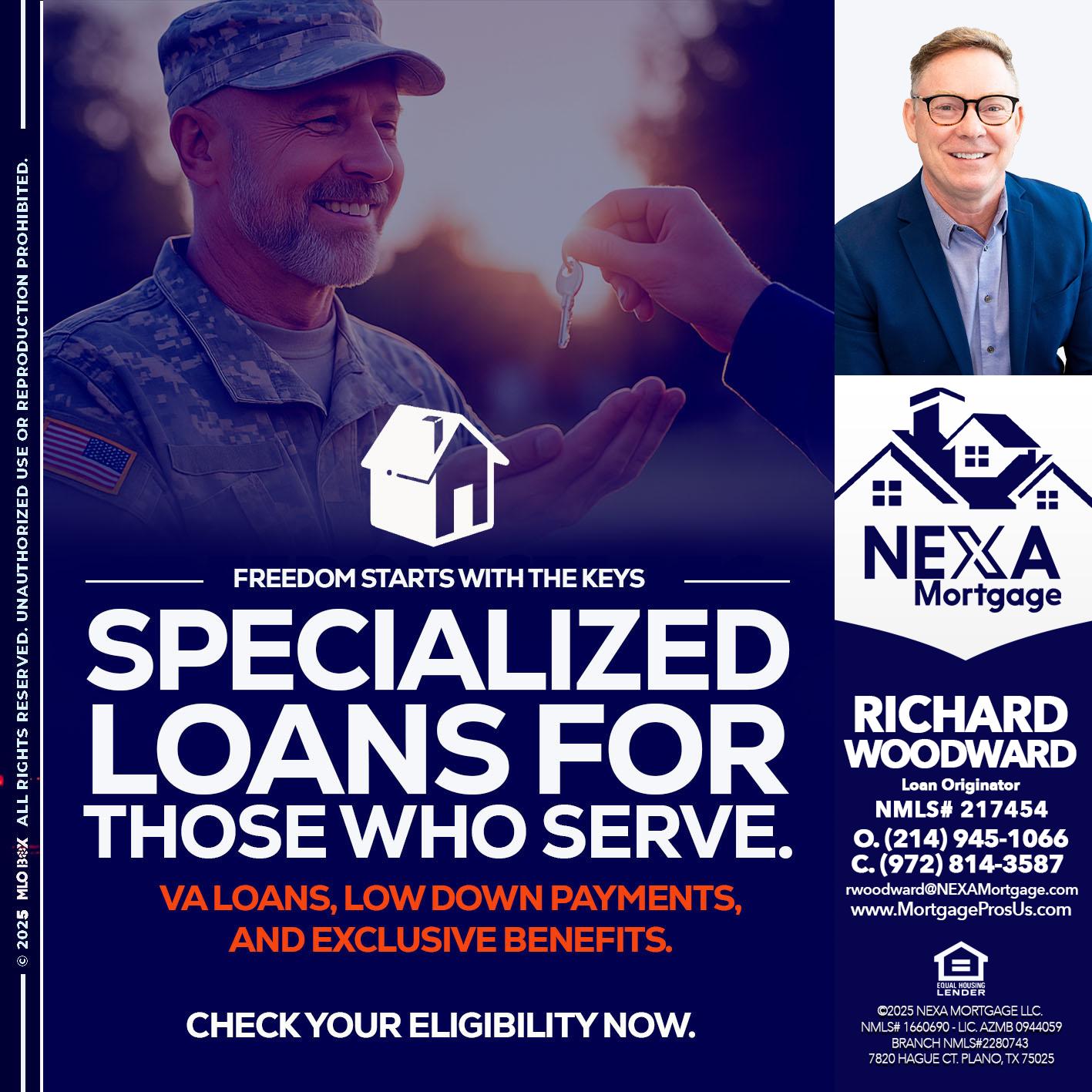 SPECIALIZED LOANS - Richard Woodward -Branch Manager