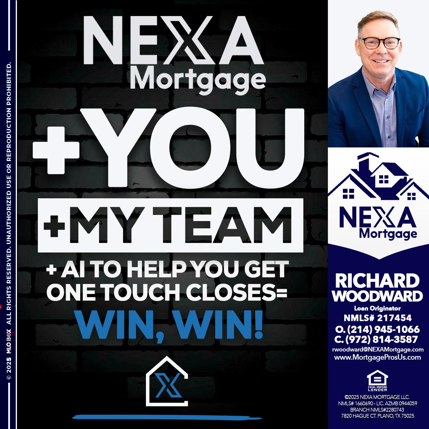 NEXA + YOU + MY TEAM - Richard Woodward -Branch Manager