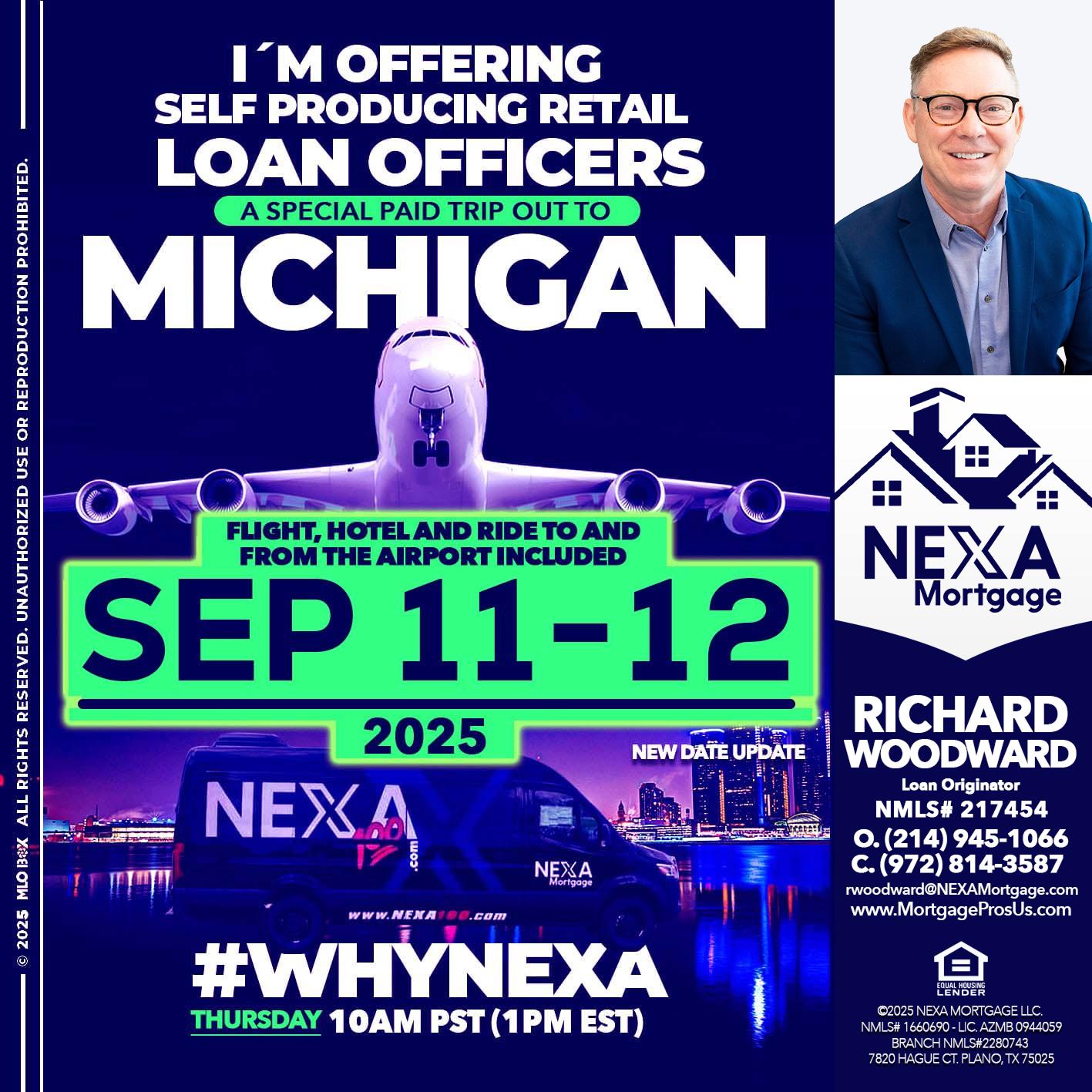 MICHIGAN TRIP - Richard Woodward -Branch Manager