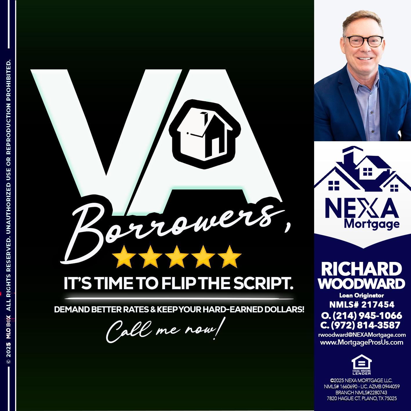 VA BORROWERS - Richard Woodward -Branch Manager