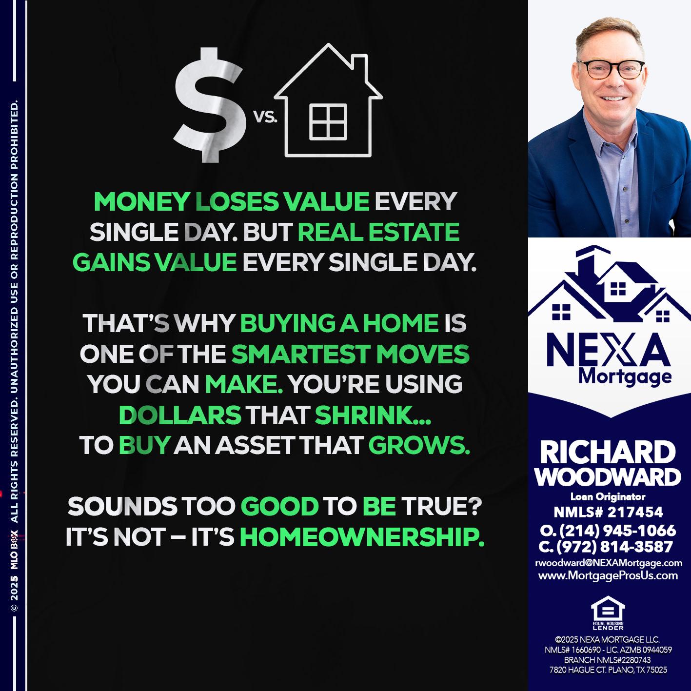 MONEY LOSES VALUE - Richard Woodward -Branch Manager