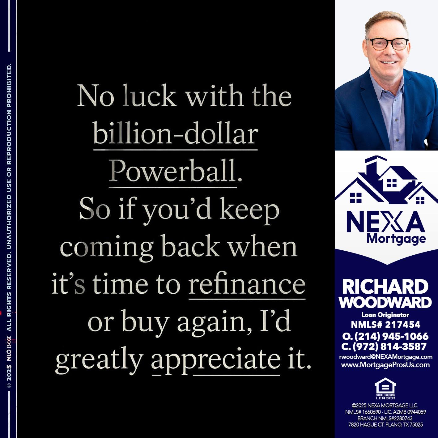 NO LUCK WITH - Richard Woodward -Branch Manager