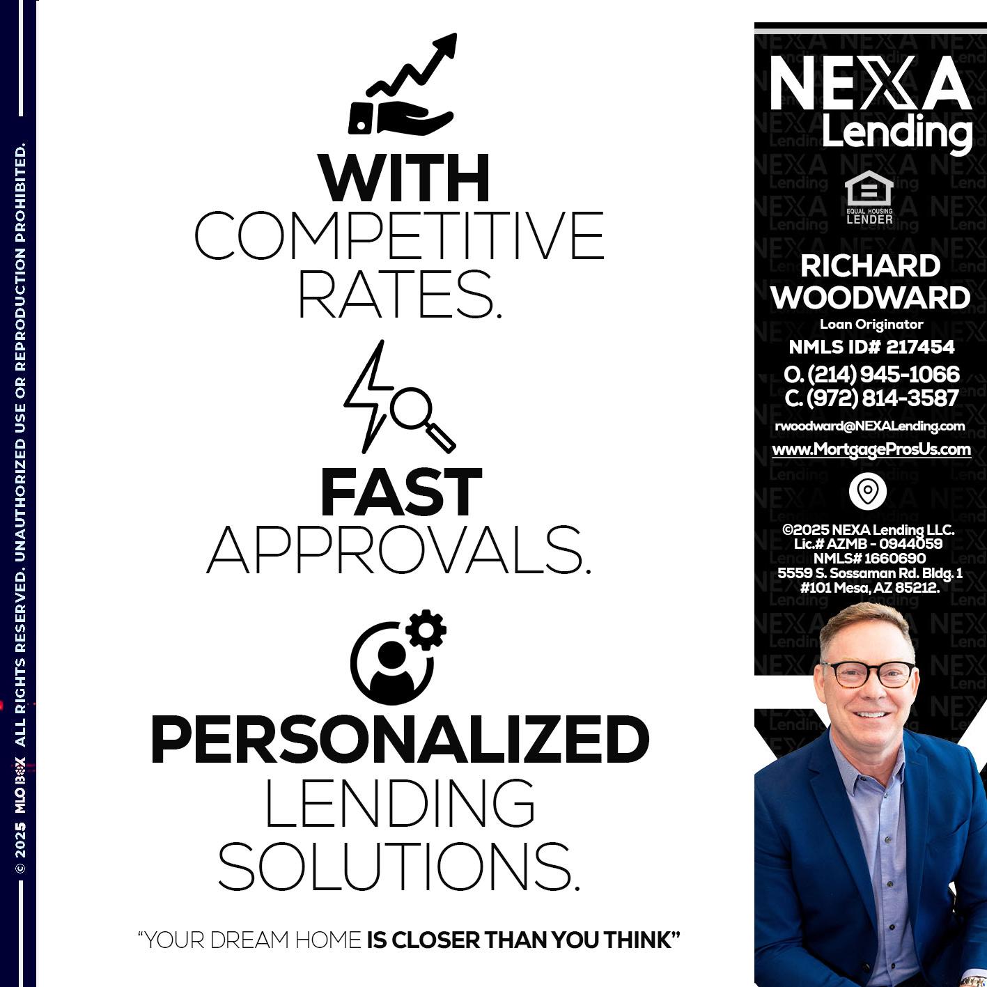 WITH COMPETITIVES RATES - Richard Woodward -Branch Manager