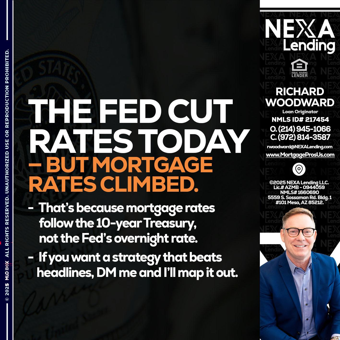 THE FED CUT - Richard Woodward -Branch Manager