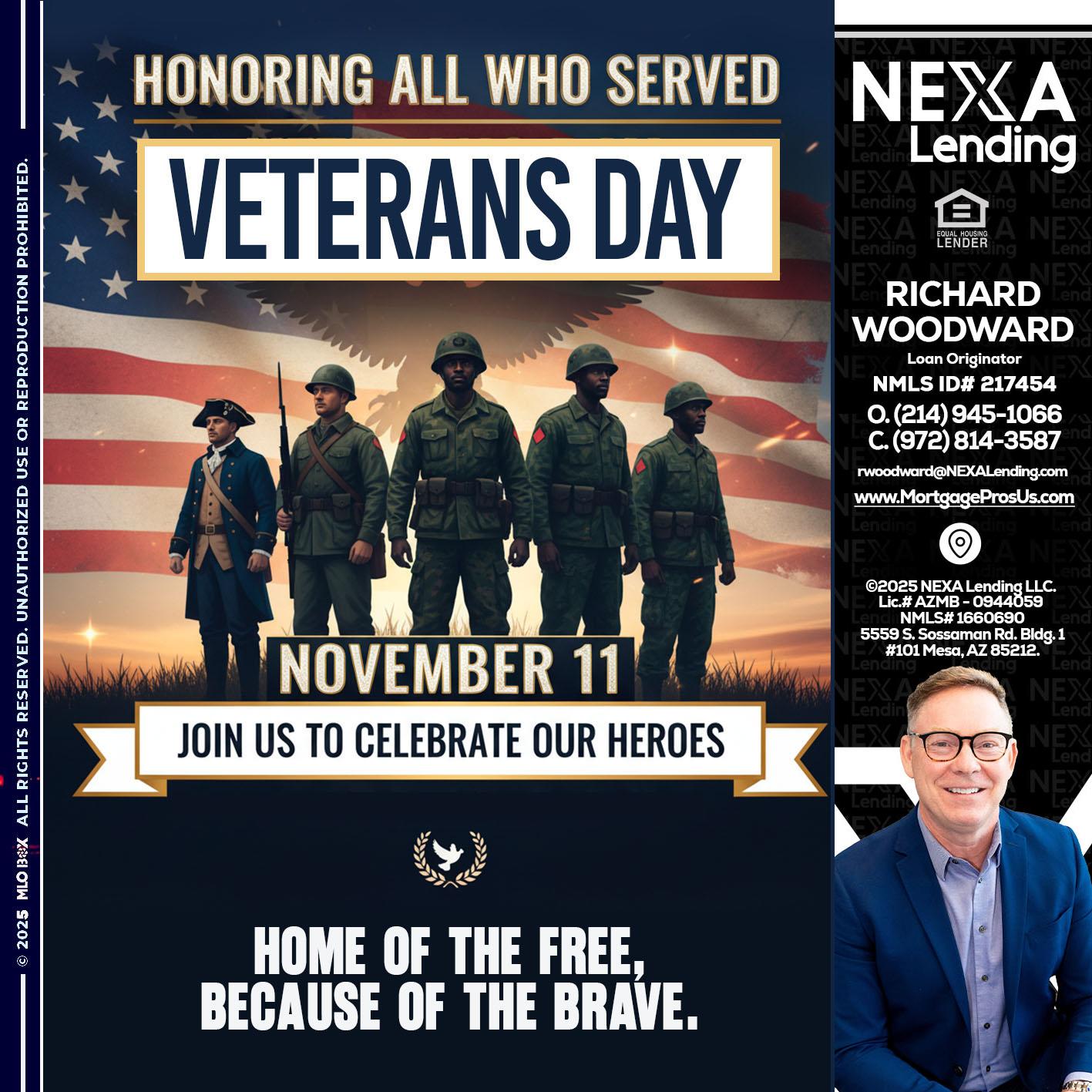 VETERANS DAY - Richard Woodward -Branch Manager