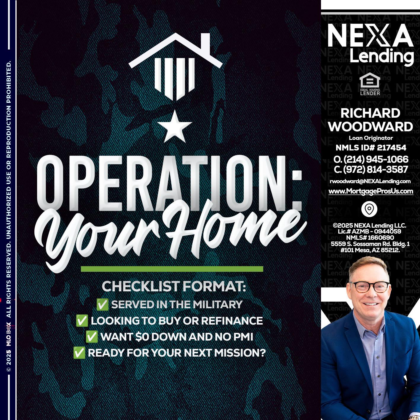 OPERATION YOUR HOME - Richard Woodward -Branch Manager