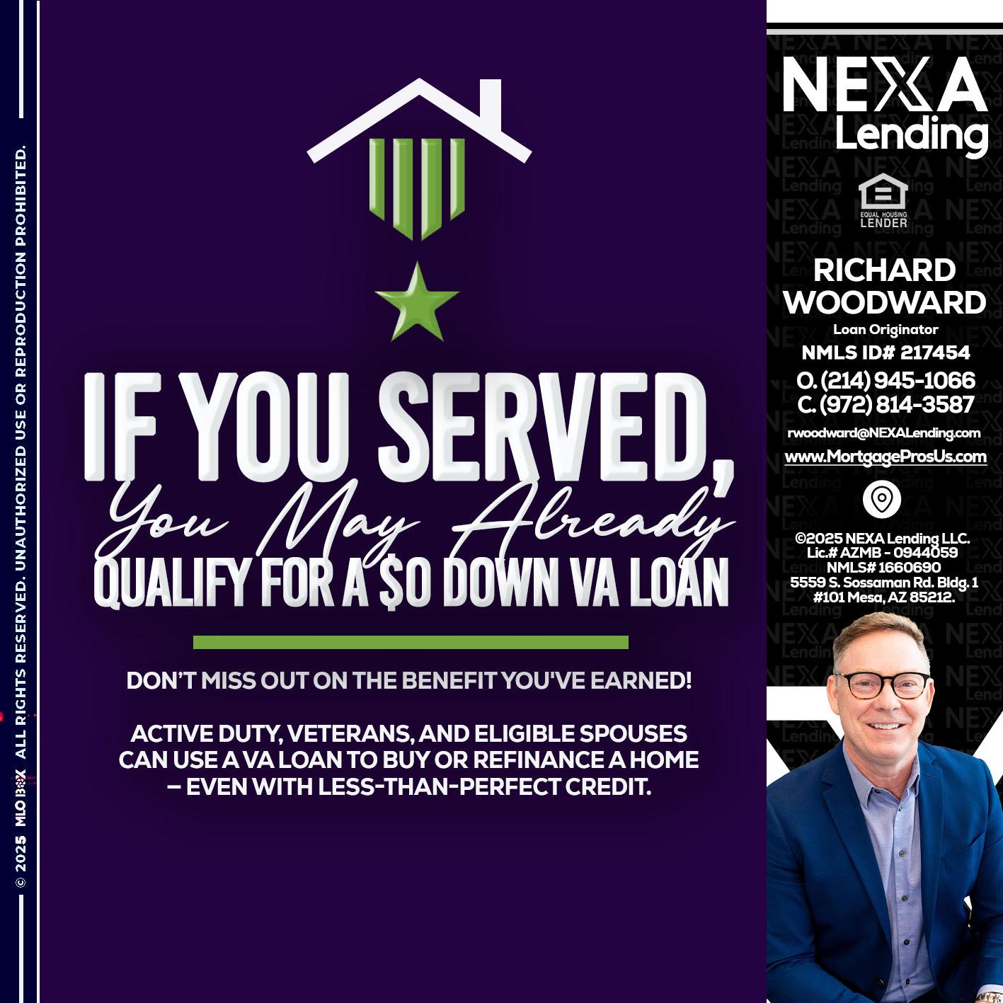 IF YOU SERVED - Richard Woodward -Branch Manager