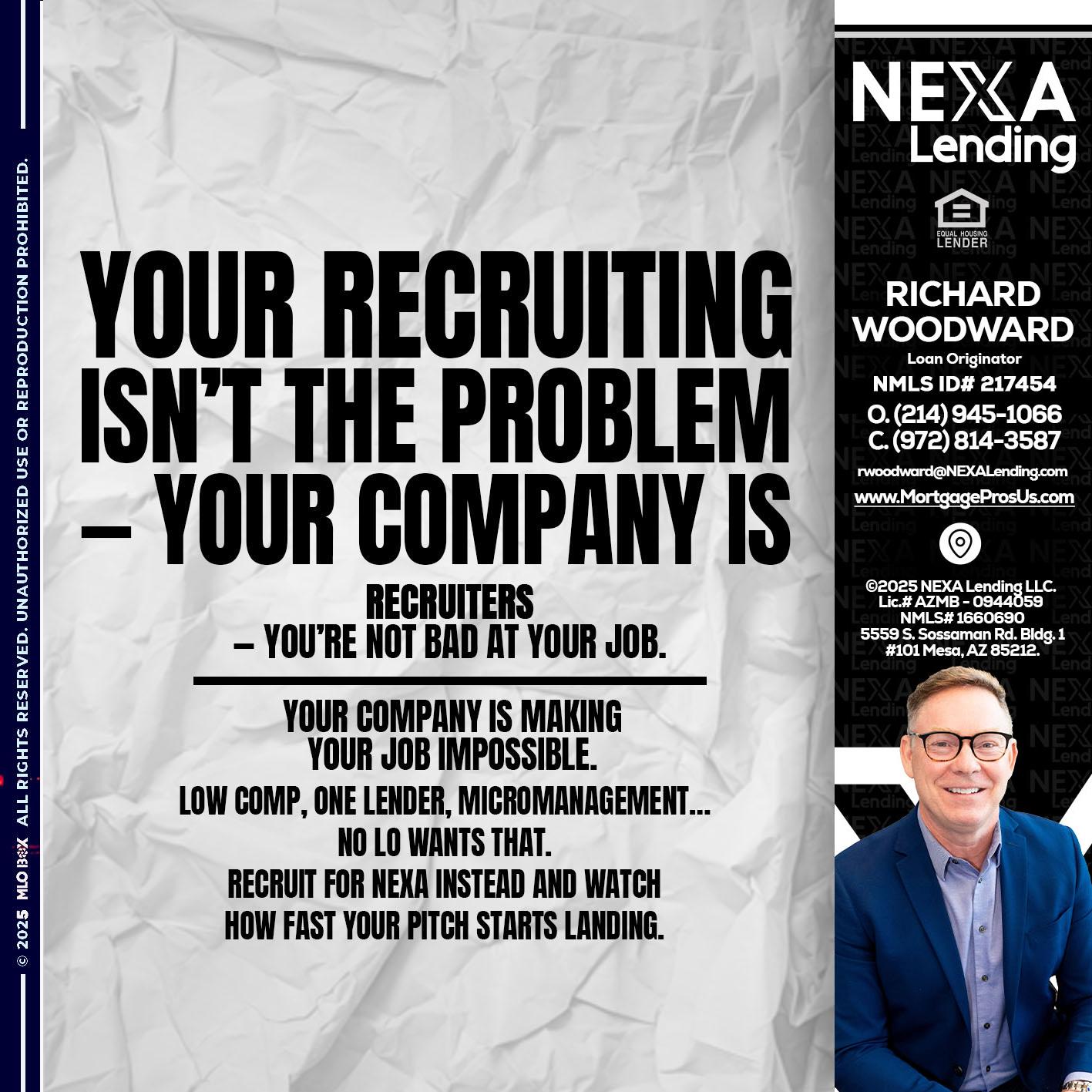 YOUR RECRUITING - Richard Woodward -Branch Manager