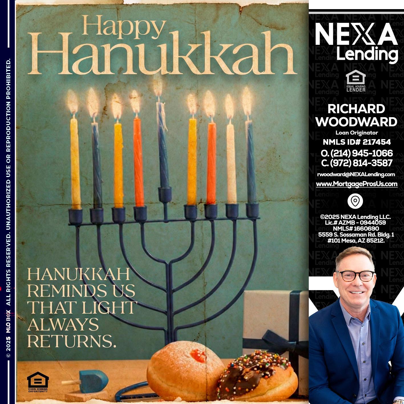 HAPPY HANUKKAH - Richard Woodward -Branch Manager