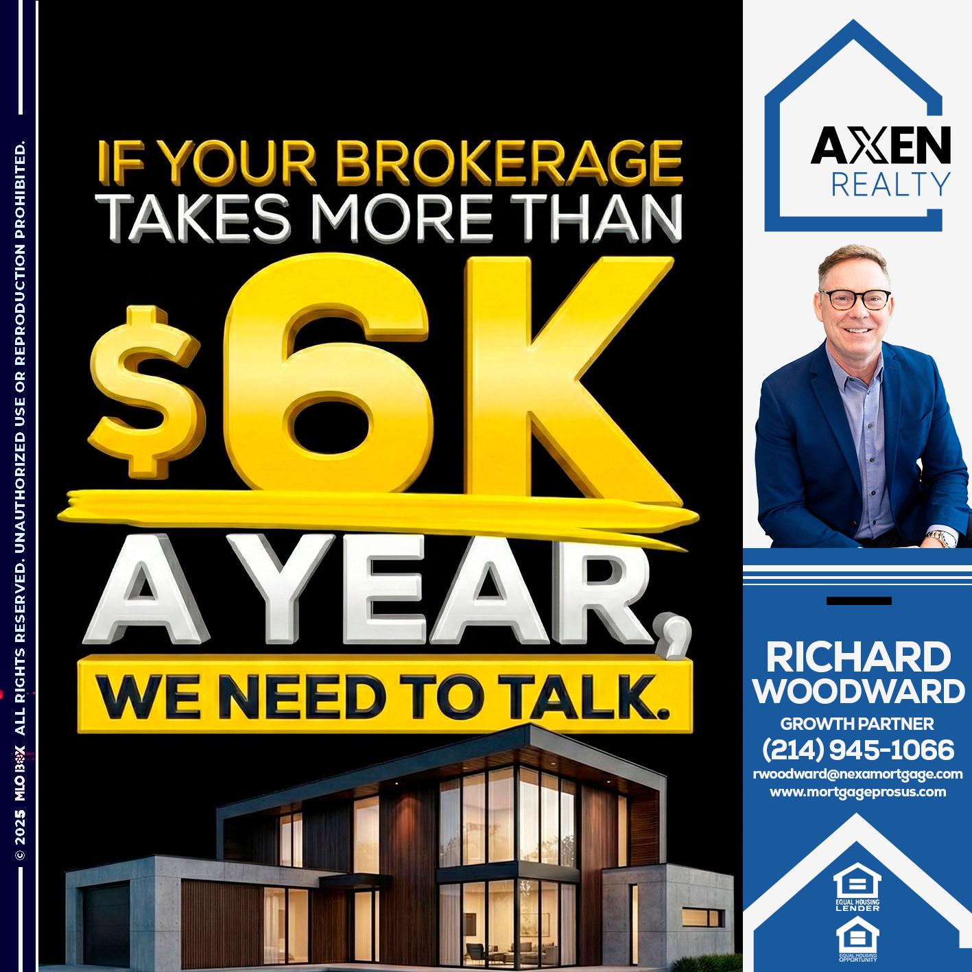 6K A YEAR - Richard Woodward -Branch Manager