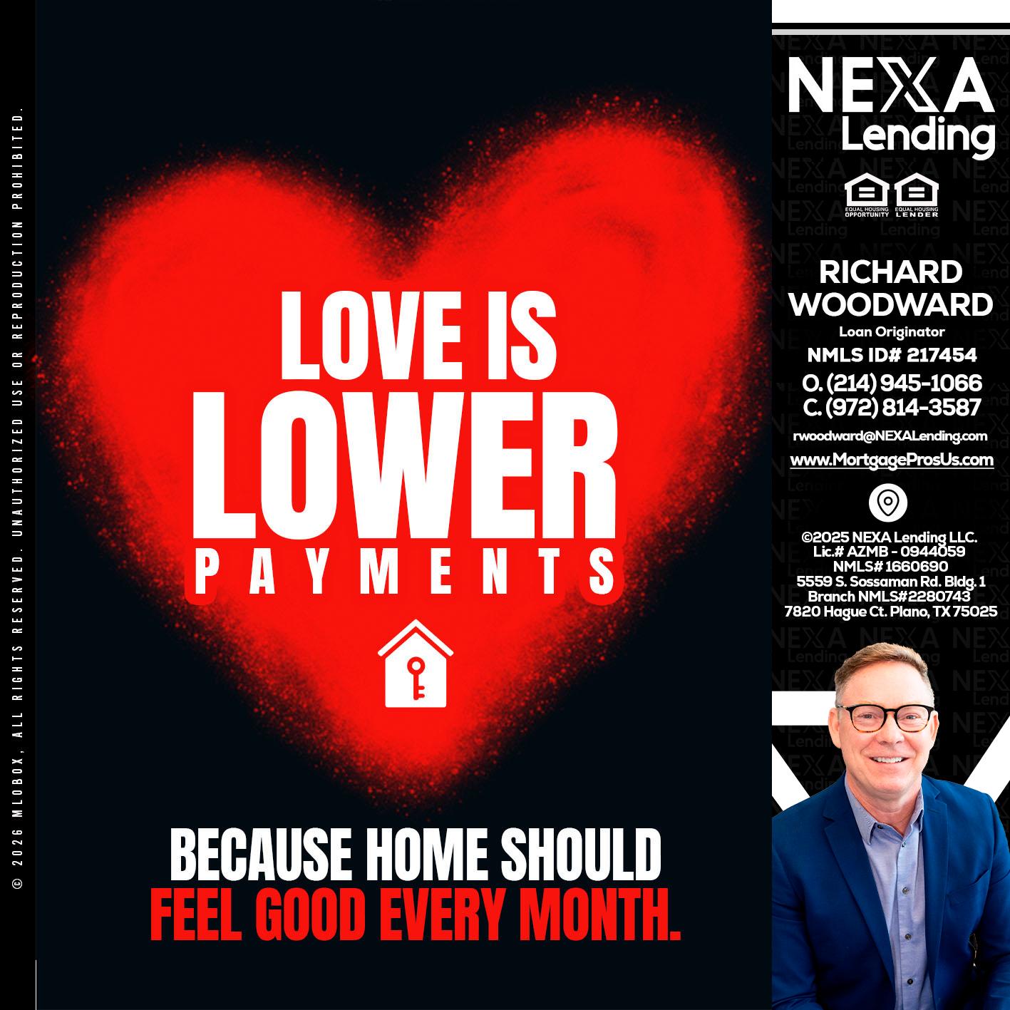 LOVE IS LOWER - Richard Woodward -Branch Manager