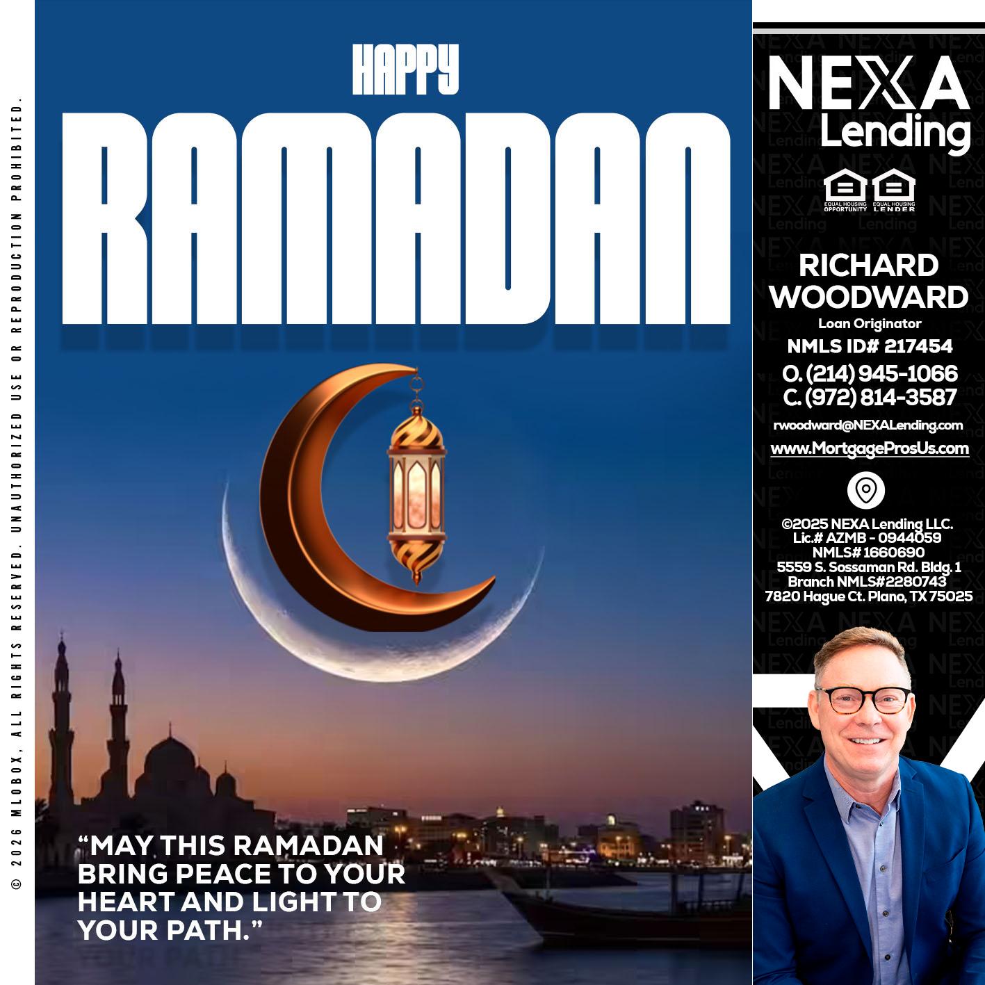 RAMADAN - Richard Woodward -Branch Manager