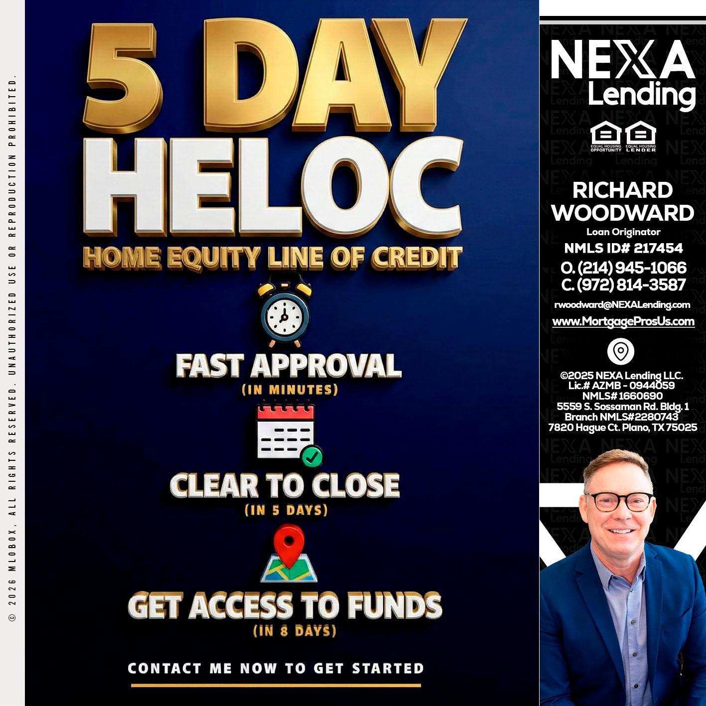 5 day hello - Richard Woodward -Branch Manager