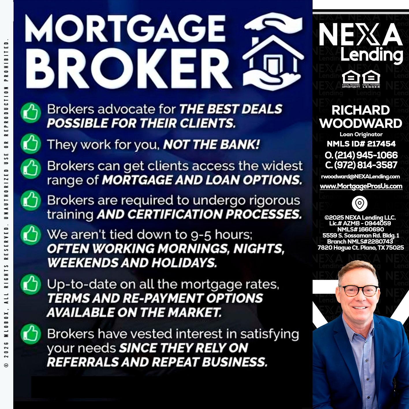 MORTGAGE BROKER - Richard Woodward -Branch Manager