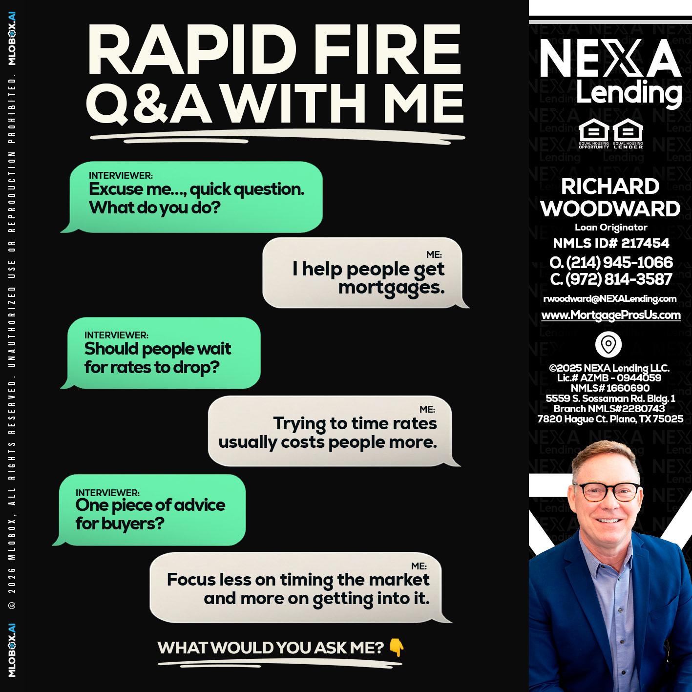 RAPID FIRE Q&A - Richard Woodward -Branch Manager