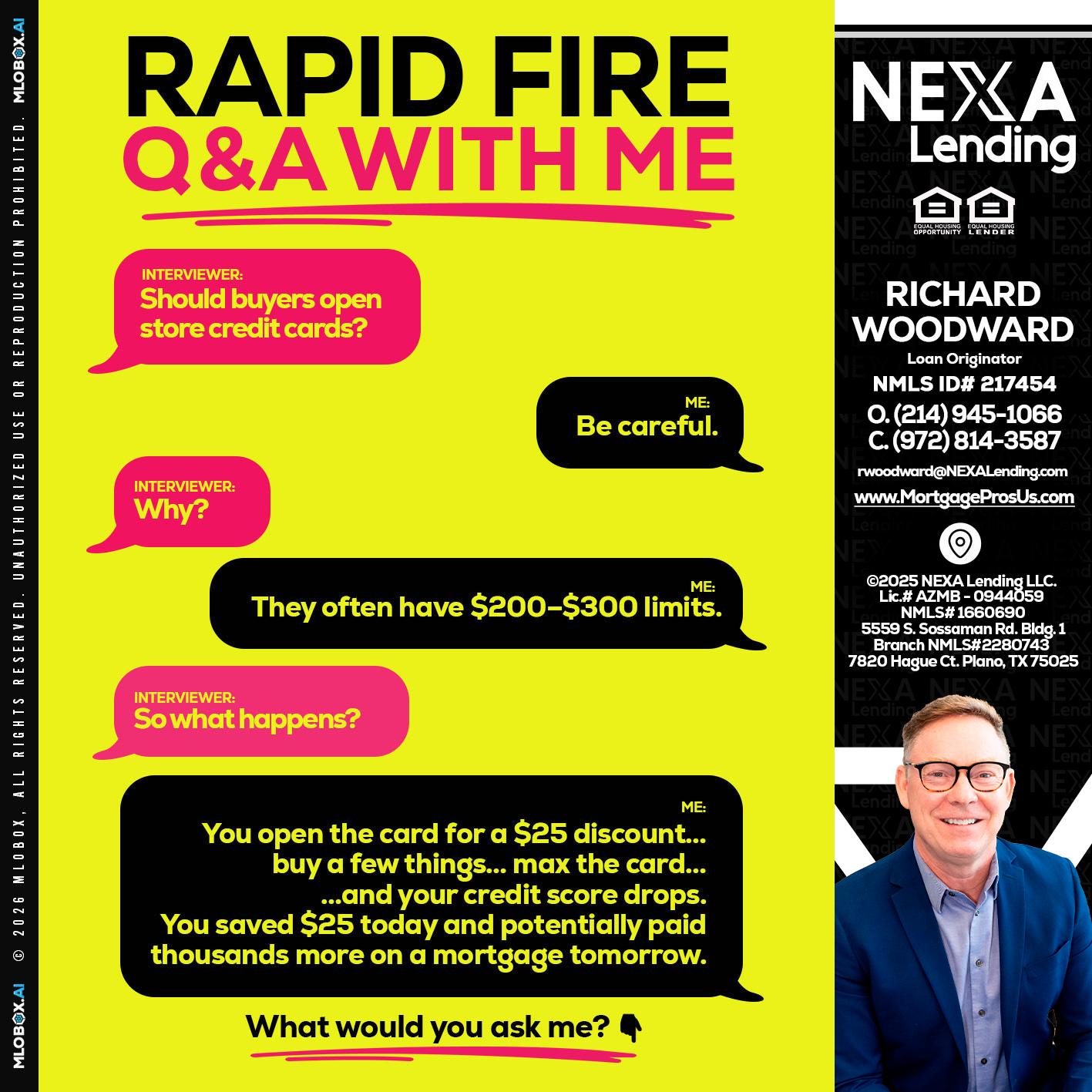 RAPID FIRE Q&A - Richard Woodward -Branch Manager