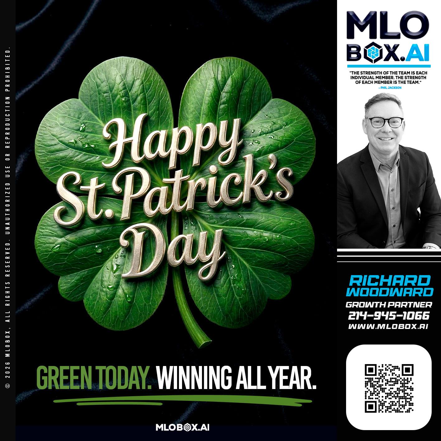 happy st Patricks day - Richard Woodward -Branch Manager
