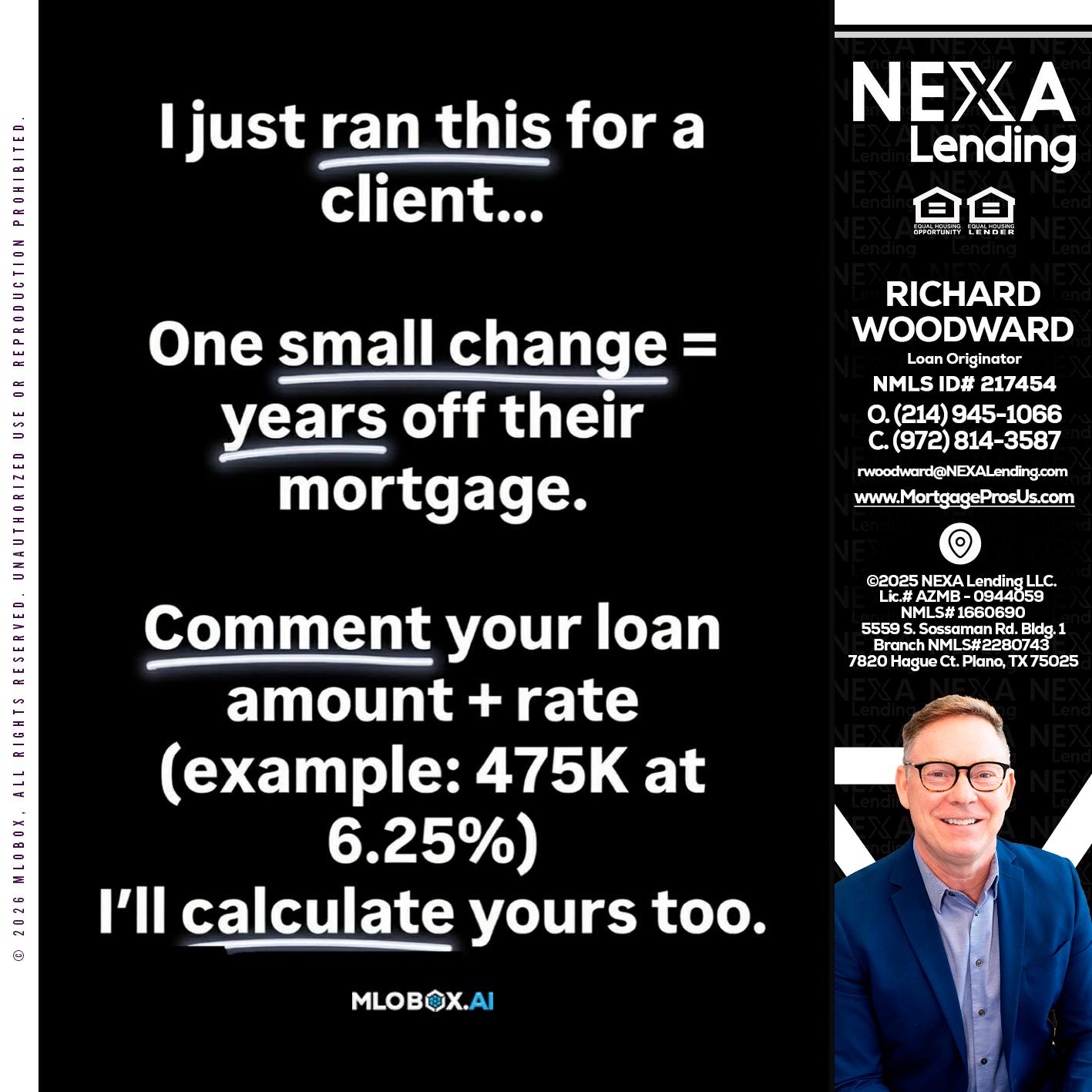 I JUST RAN - Richard Woodward -Branch Manager