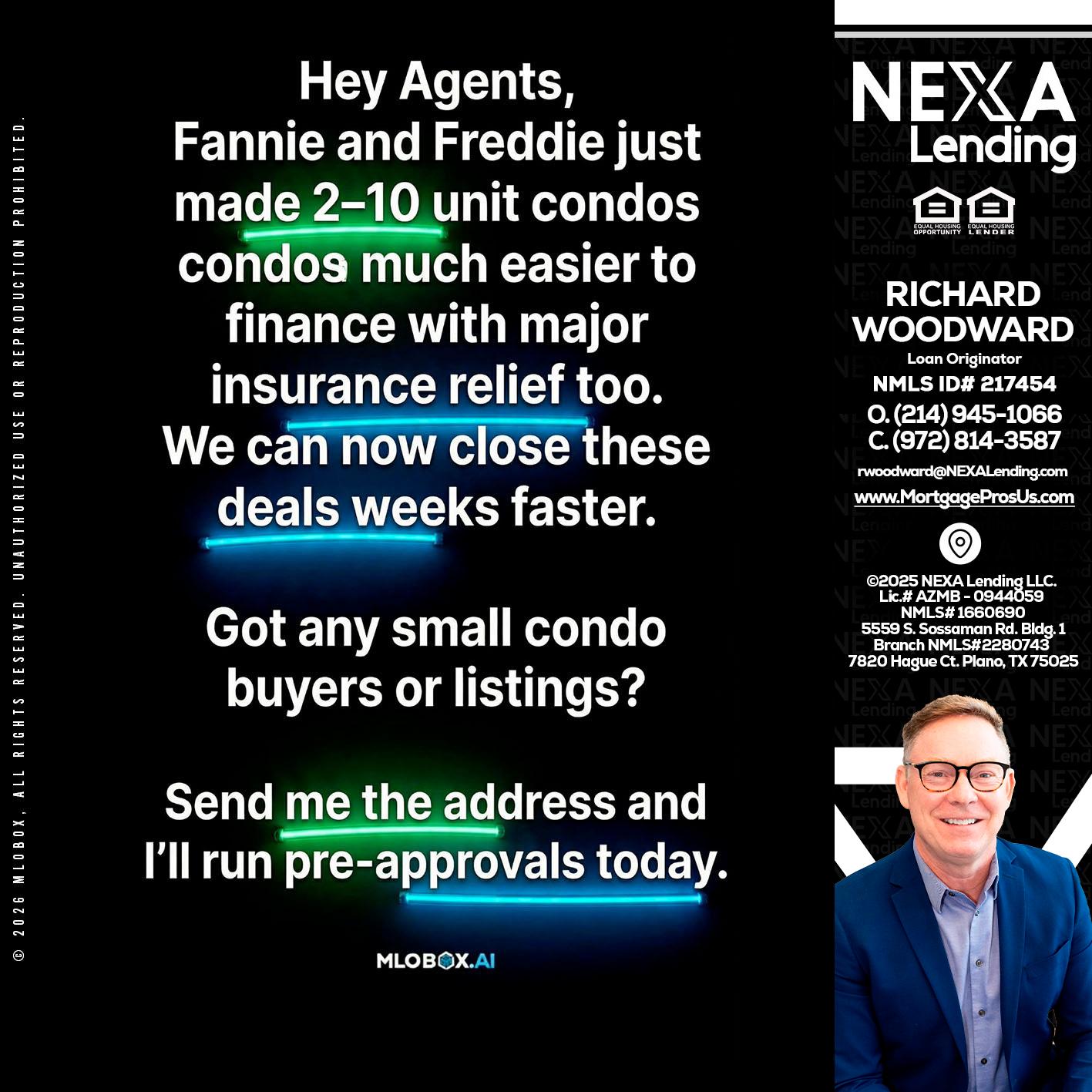 HEY AGENTS - Richard Woodward -Branch Manager