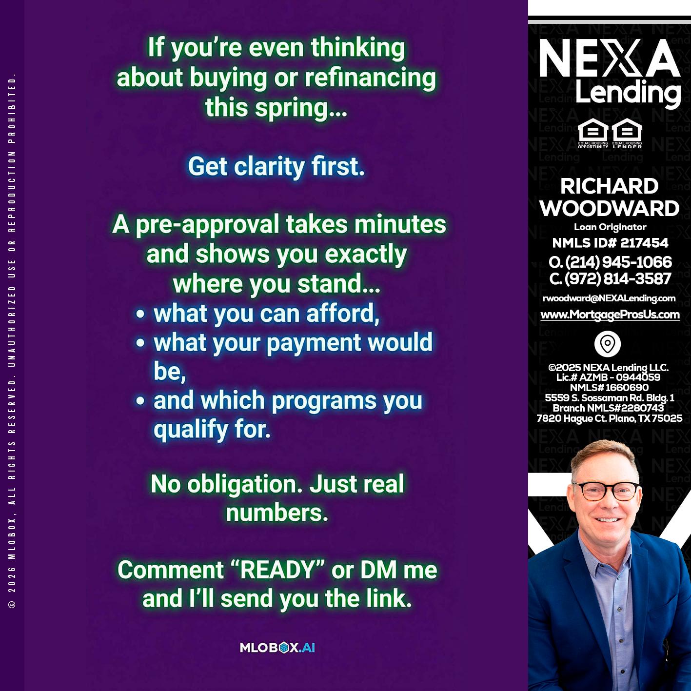 IF YOU THINKING - Richard Woodward -Branch Manager