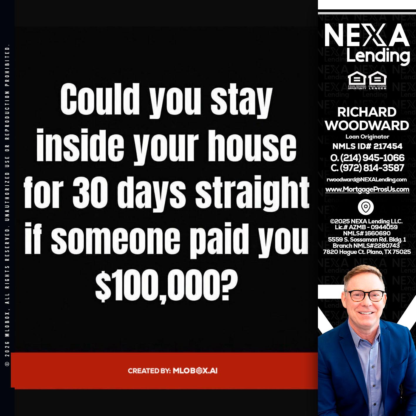 COULD YOU STAY - Richard Woodward -Branch Manager