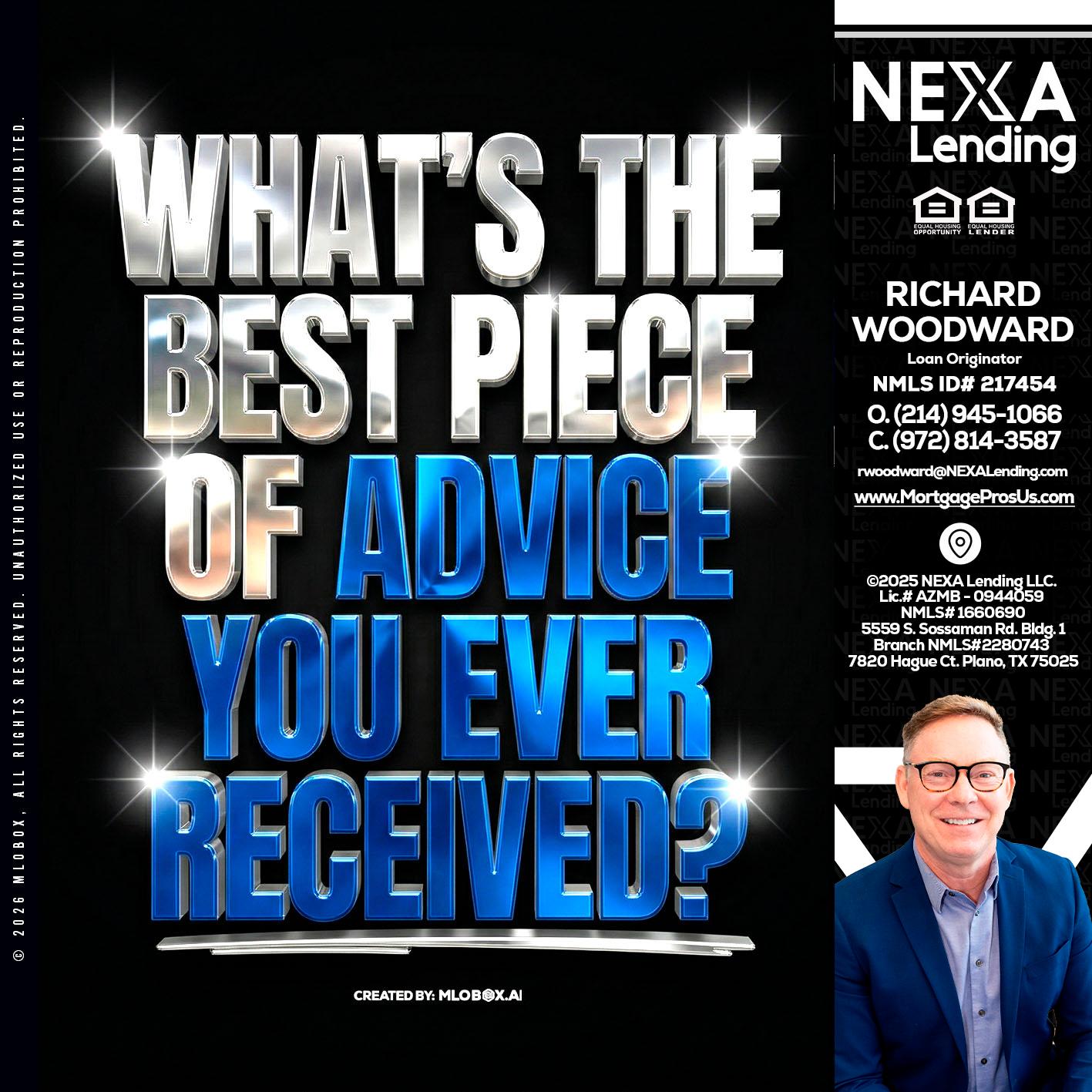 WHATS THE BEST - Richard Woodward -Branch Manager