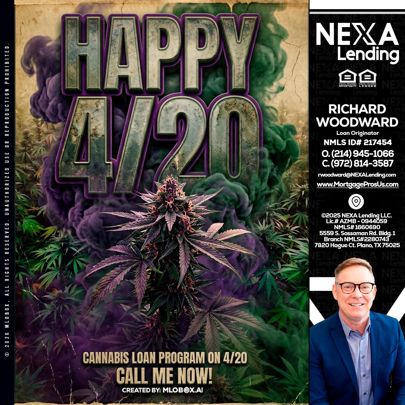 HAPPY 420 - Richard Woodward -Branch Manager