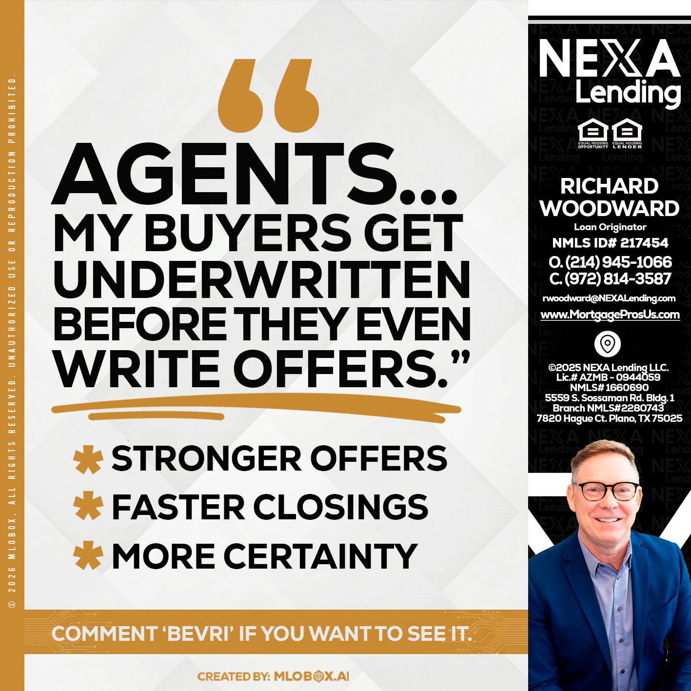 agents - Richard Woodward -Branch Manager