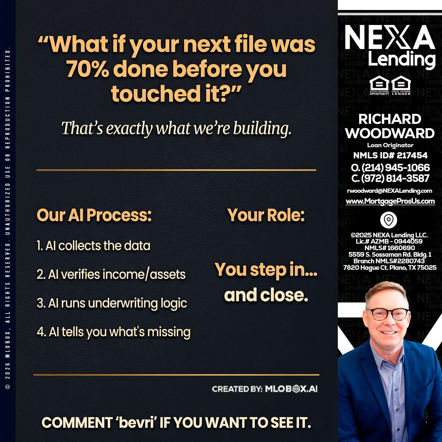 WHAT IF YOUR - Richard Woodward -Branch Manager