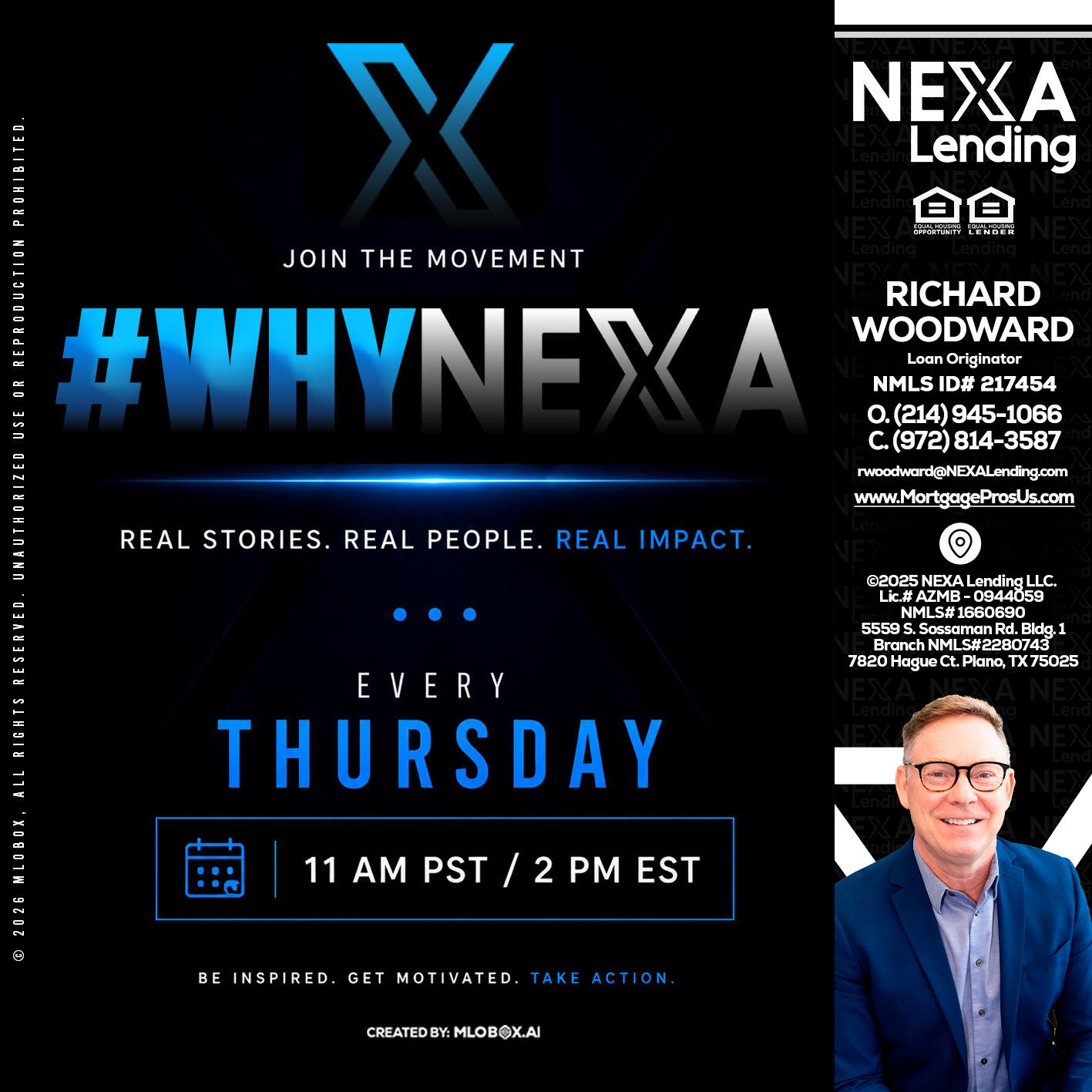 why NEXA - Richard Woodward -Branch Manager