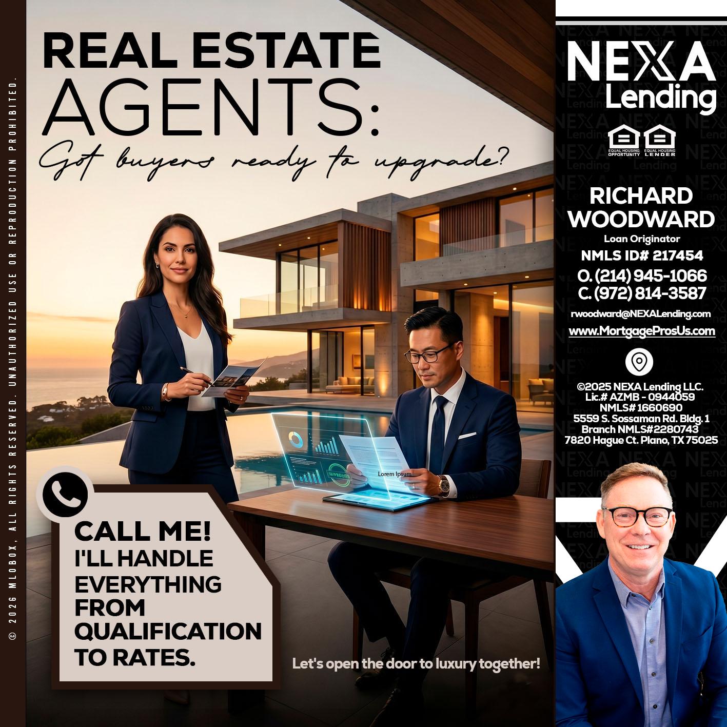 REAL ESTATE AGENTS - Richard Woodward -Branch Manager