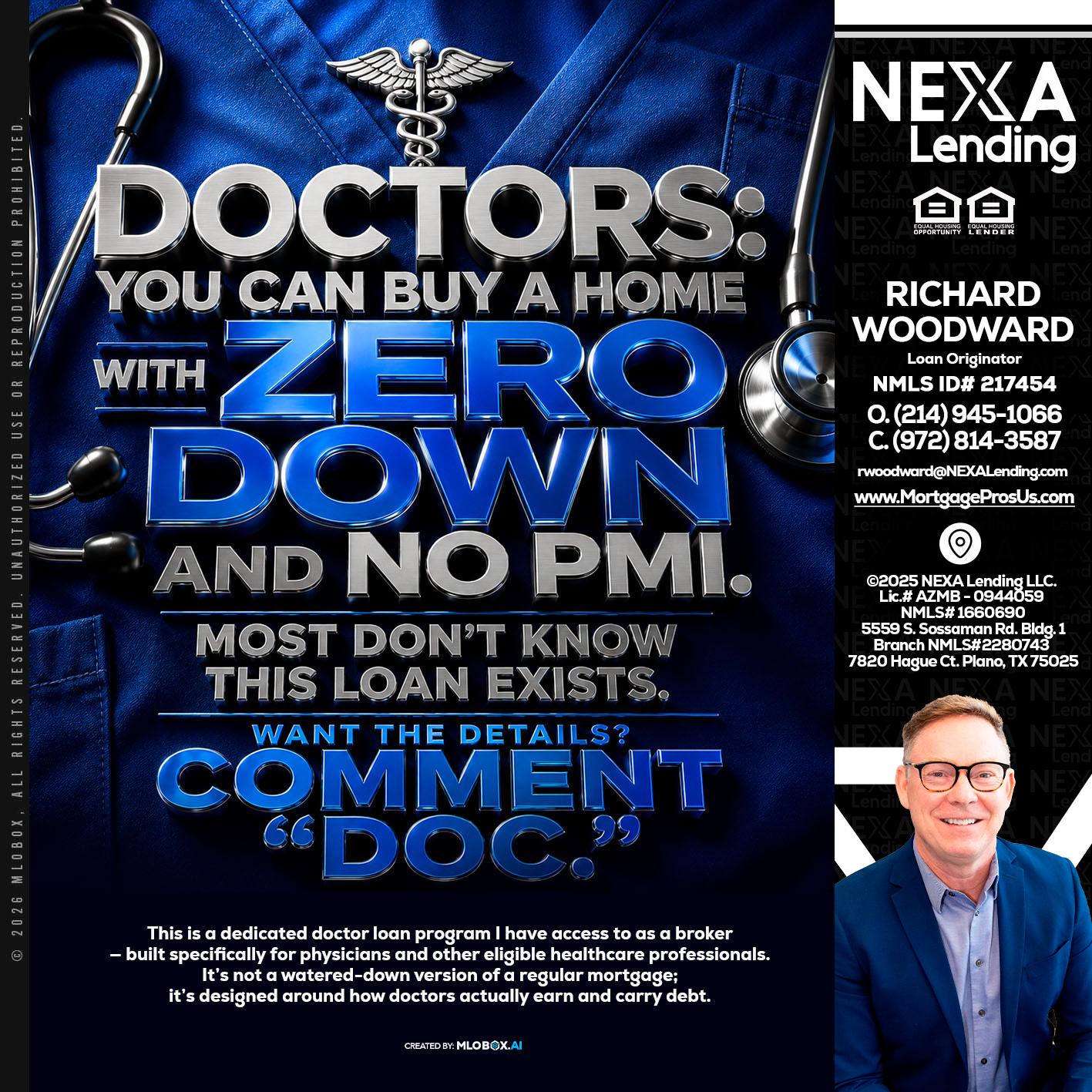 DOCTORS YOU CAN BUY - Richard Woodward -Branch Manager