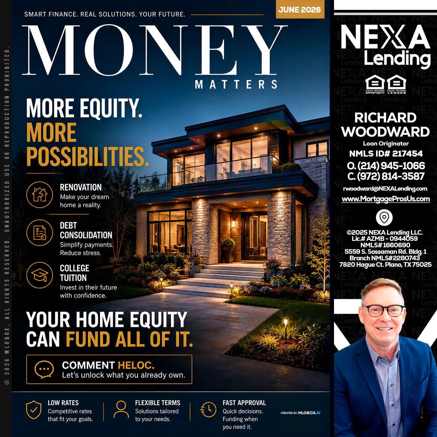MONEY MATTERS - Richard Woodward -Branch Manager