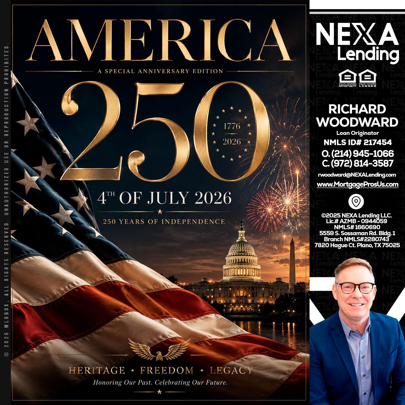 AMERICA 250 TH - Richard Woodward -Branch Manager