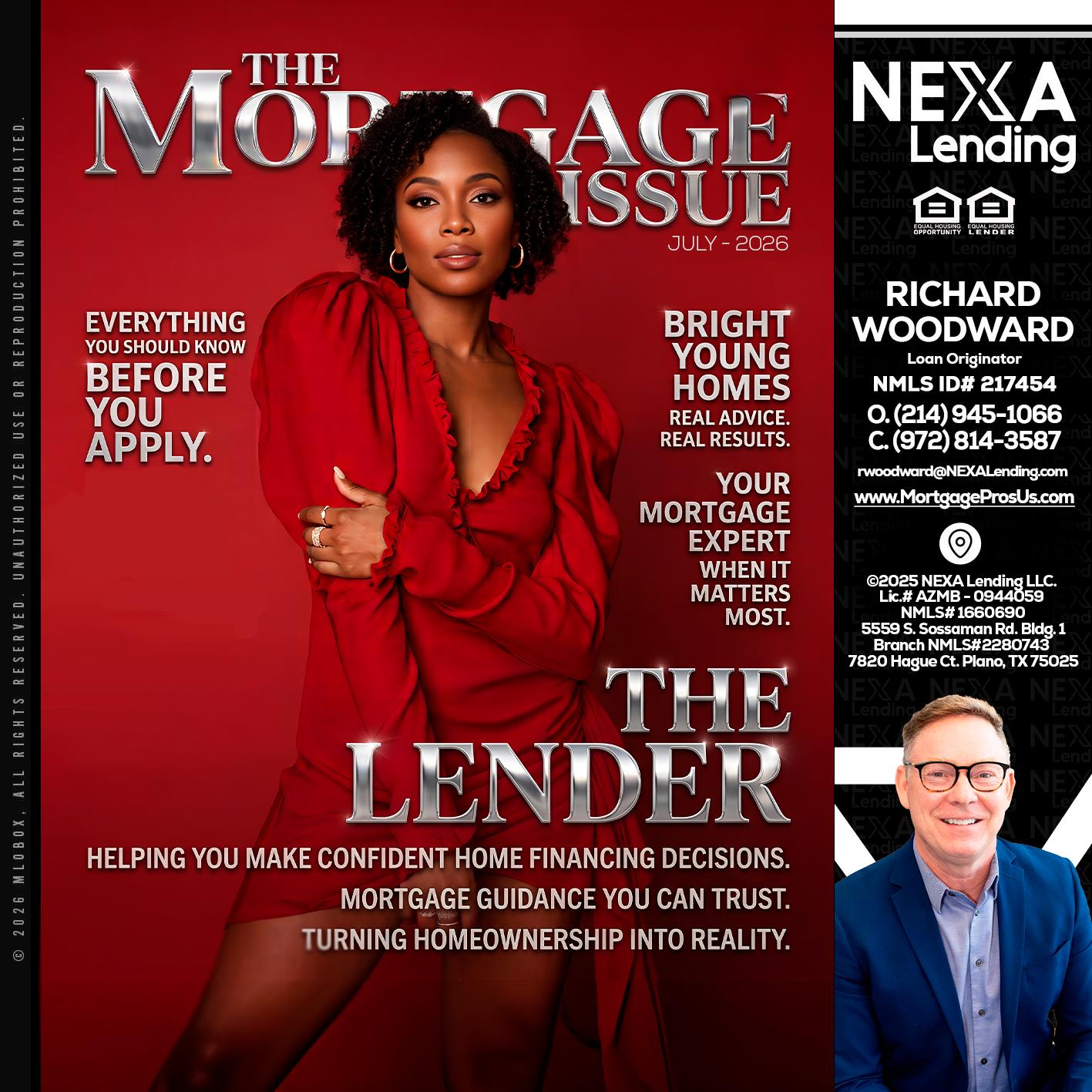 THE MORTGAGE ISSUE JULY - Richard Woodward -Branch Manager