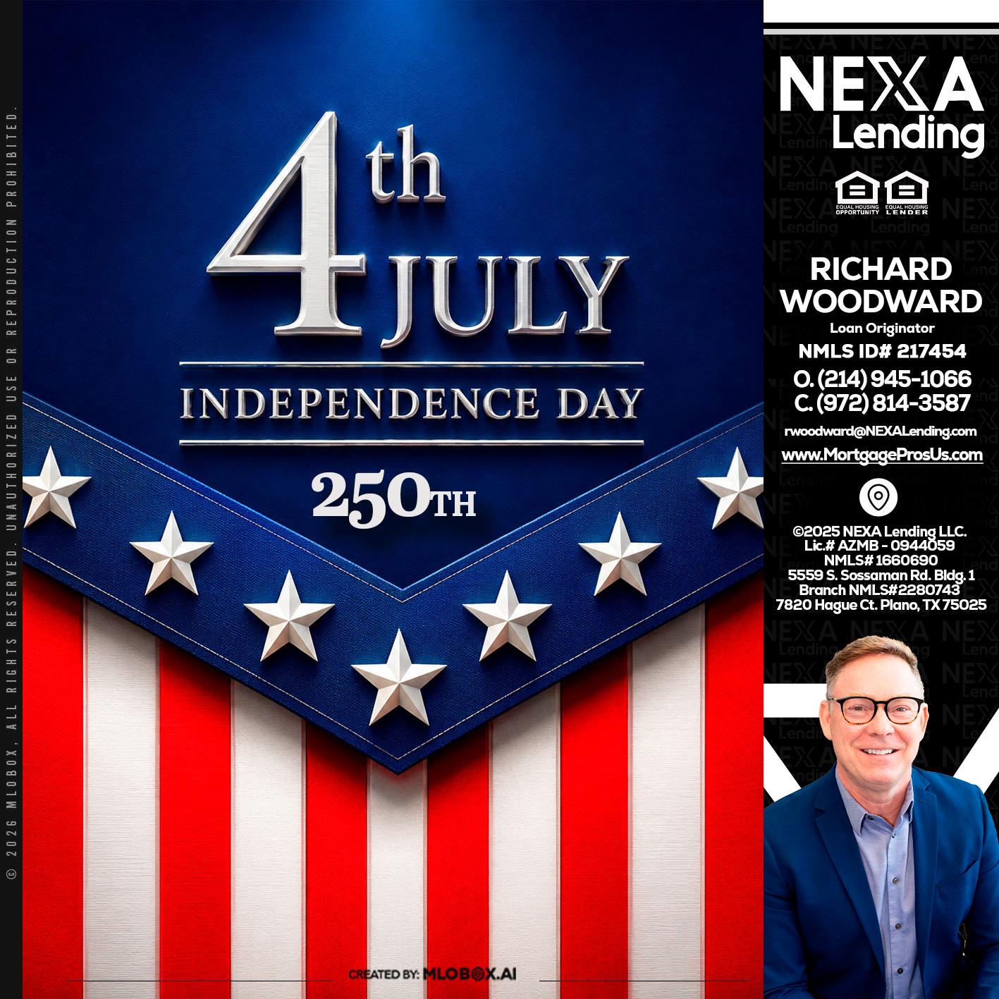 4th of july - Richard Woodward -Branch Manager