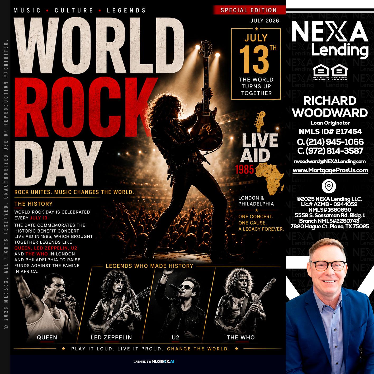 WORLD ROCK MUSIC DAY - Richard Woodward -Branch Manager