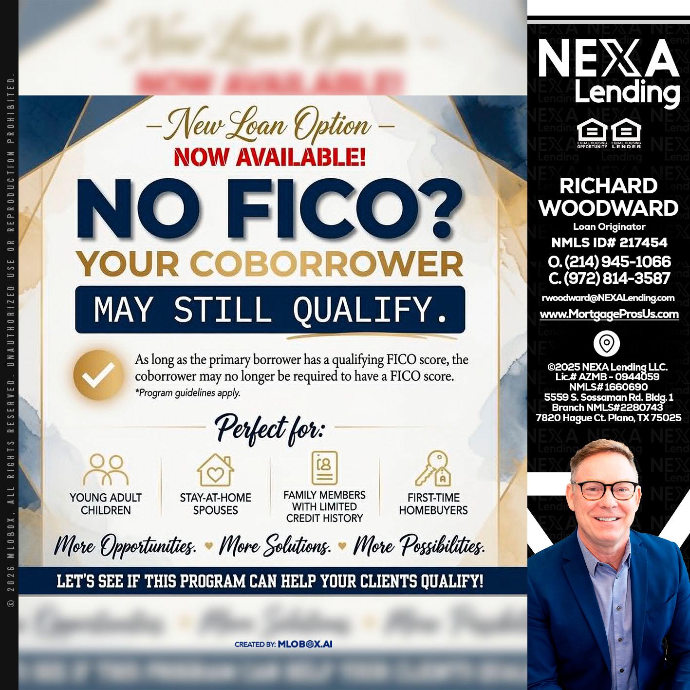 NO FICO? - Richard Woodward -Branch Manager