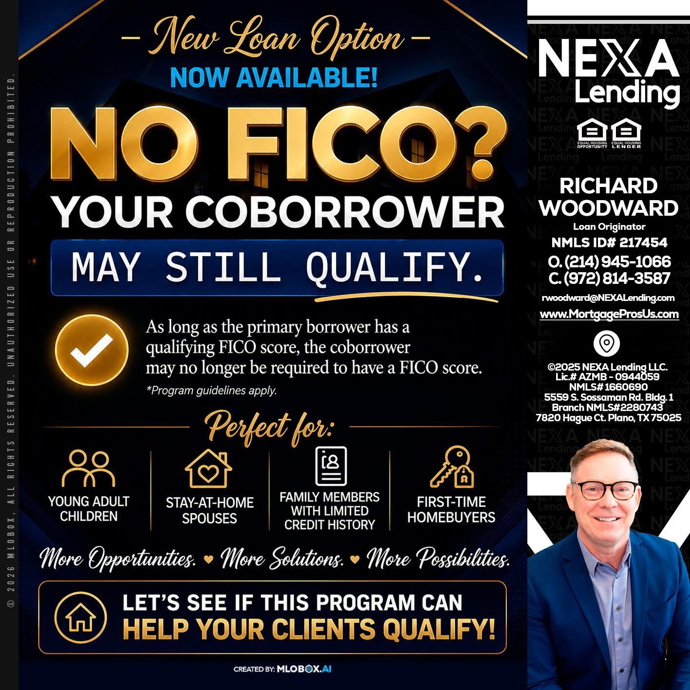 NO FICO - Richard Woodward -Branch Manager